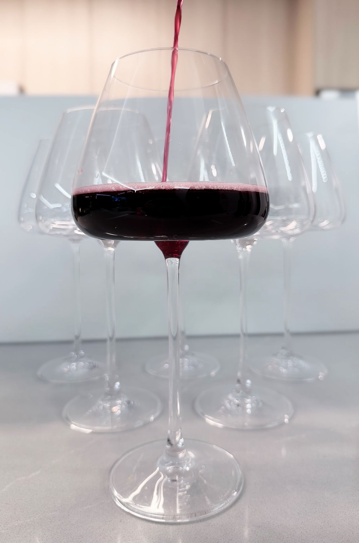 Red Wine Glasses, Set of 6