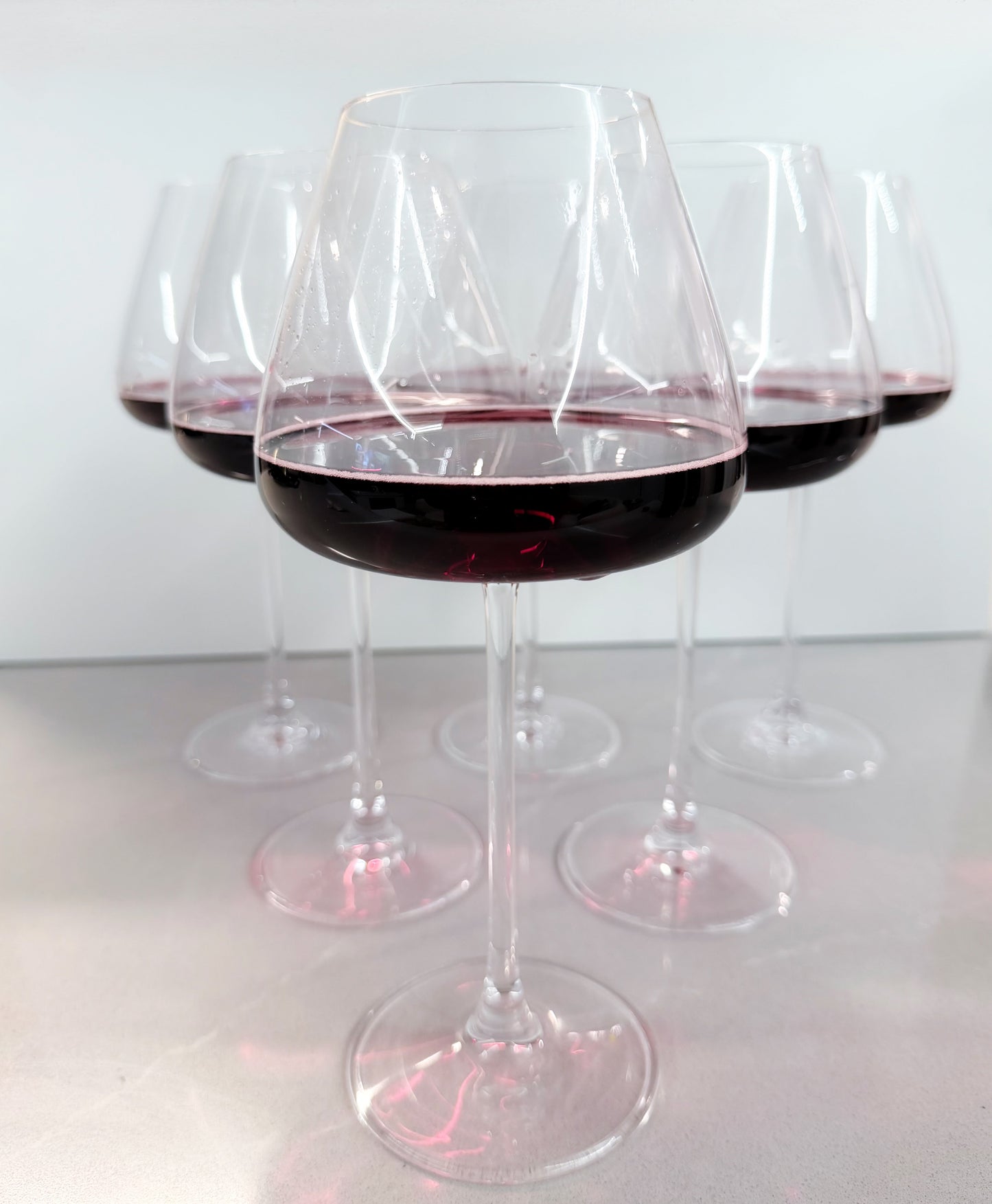 Red Wine Glasses, Set of 6
