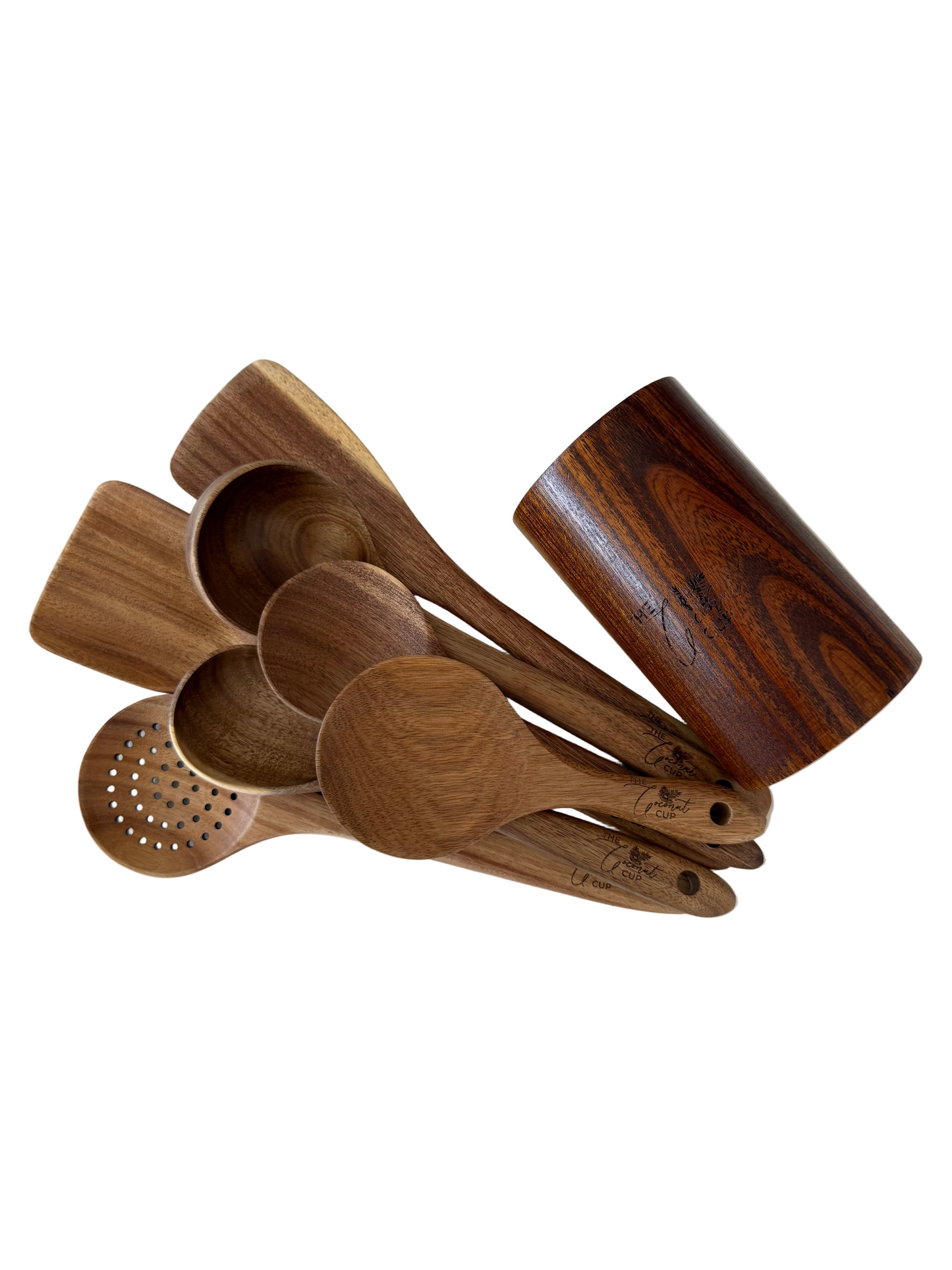 8-Piece Wooden Cooking Utensil Set