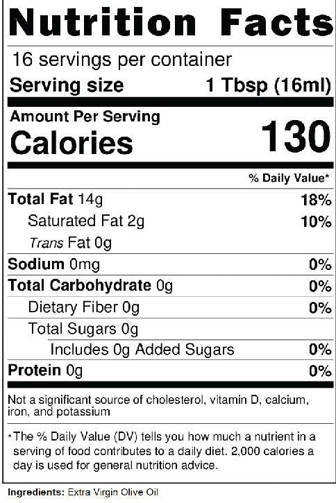 100% Italian Extra Virgin Olive Oil