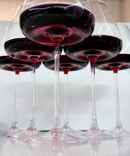 Red Wine Glasses, Set of 6