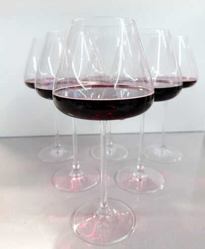Red Wine Glasses, Set of 6